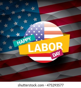 USA Labor day vector background or poster.