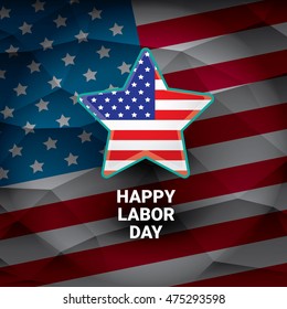 USA Labor day vector background or poster.