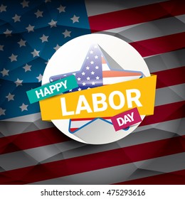 USA Labor day vector background or poster.