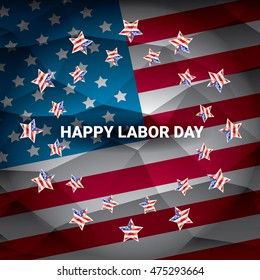 USA Labor day vector background or poster.