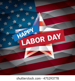 USA Labor day vector background or poster.