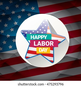 USA Labor day vector background or poster.