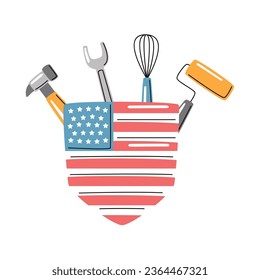 usa labor day vector isolated