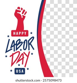 USA Labor Day Vector Template – Editable Scalable Illustration Ideal for American Holiday Projects, Branding, and Modern Designs