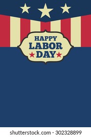 USA Labor day vertical background with copy space for your text. Vector illustration