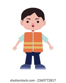 usa labor day worker icon isolated illustration