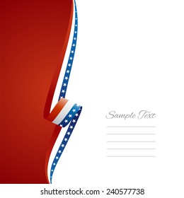 USA left side brochure cover vector