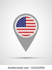 USA location, USA flag application, vector illustration, abstract, graphic design