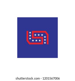 USA logo letter design