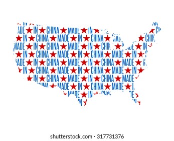 USA made in China map