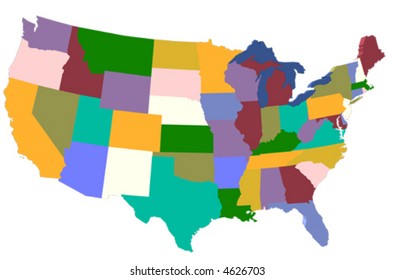 Usa Map Stock Illustration 115002970 | Shutterstock