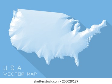 USA map 3d vector