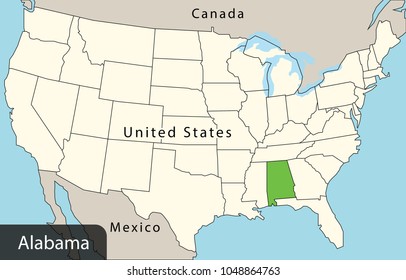 usa map alabama