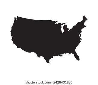USA map. American map flat design. United States of America map