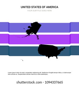 USA map with creative design vector 