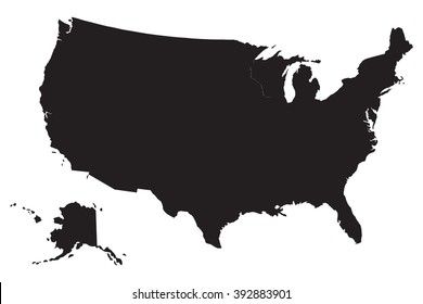 usa map federal region states vector