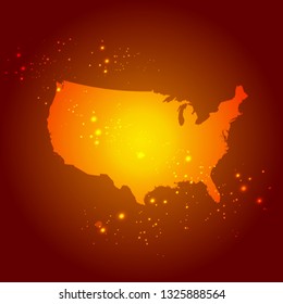 USA map futuristic style