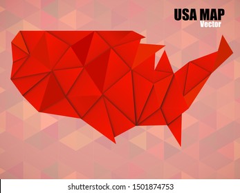 USA map in geometric polygonal style, geometric design, vector illustration, eps 10