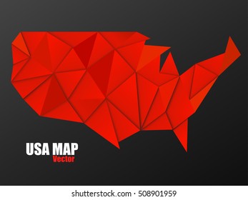 USA map in geometric polygonal style, geometric design, vector illustration, eps 10