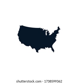 Plantilla de diseño gráfico de mapas de USA vector ilustración aislada