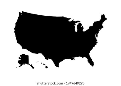 USA map with gray tone on  white background,illustration,textured , Symbols of USA,vector illustration