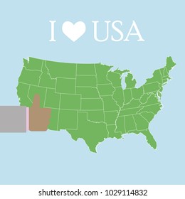 usa map. hand. vector. eps 10