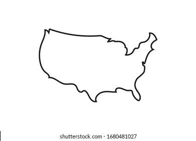 Usa Map Outline Images Stock Photos Vectors Shutterstock