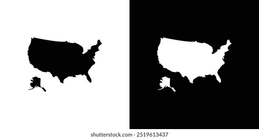 EUA ícone do mapa logotipo linear isolado