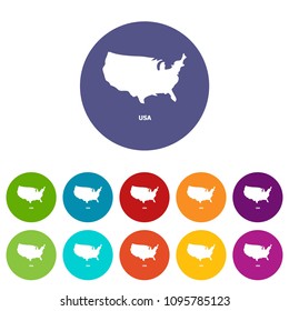 Usa map icon. Simple illustration of usa map vector icon for web