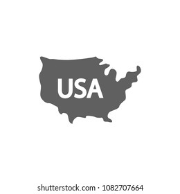 USA map icon vector. Symbol for your web site design, logo, app, UI. Vector illustration, EPS