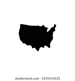 Ícone do mapa dos EUA web design em vetor