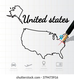 USA map infographic
