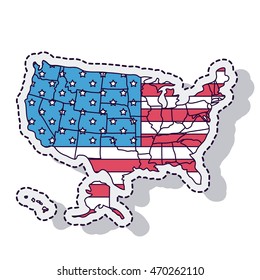 usa map isolated icon vector illustration design
