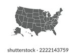 usa map isolated on white background.