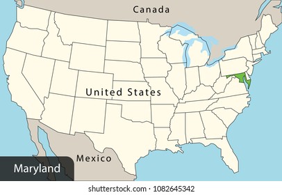 Usa Map Louisiana Stock Vector (Royalty Free) 1027754497