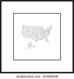 USA map mayor cities