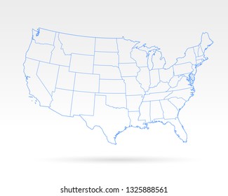 USA map modern style