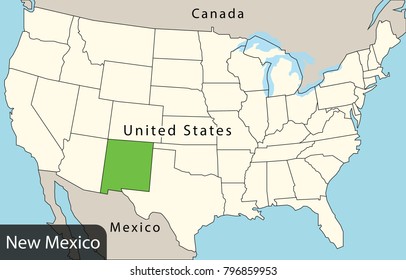 Us Mexico Border Map Hd Stock Images Shutterstock
