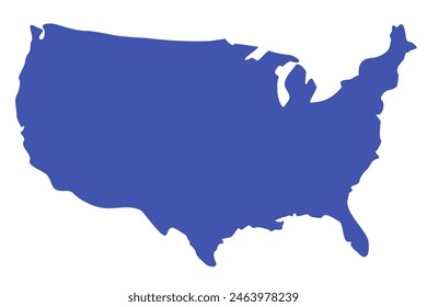 USA map simple, United States of America map – vector