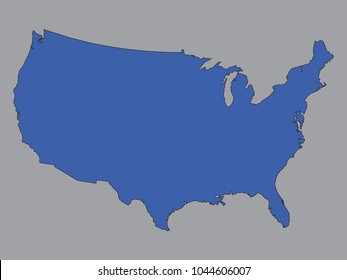 USA Map in State Colors of Nevada
