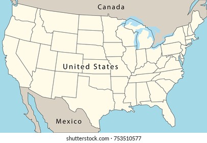 Usa Map With States 