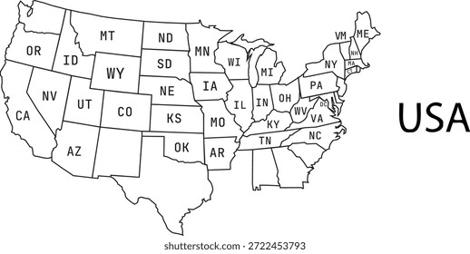 Mapa de Estados Unidos con EPS 10