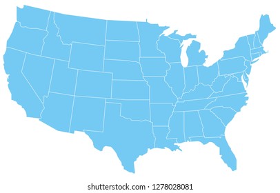 usa map, states, state boarders 