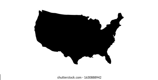 USA map with states. Vector illustration