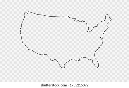 USA map with states. Vector illustration