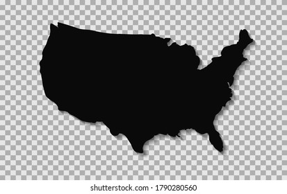 USA map with states. Vector illustration