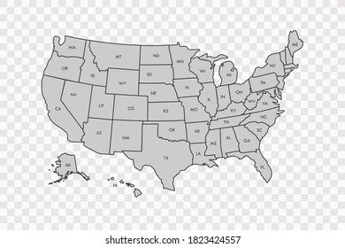 USA Map - Stock Vector Illustration