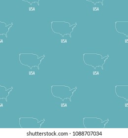 USA map thin line. Simple illustration of USA map vector isolated on white background