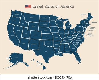 USA map vector 