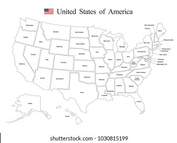 USA map vector